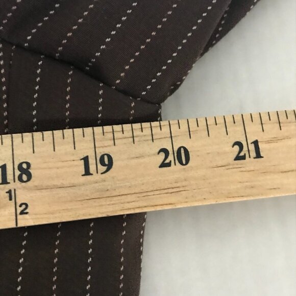 Norton McNaughton Stretch Brown Striped Three Buttons Blazer Jacket - Picture 14 of 16